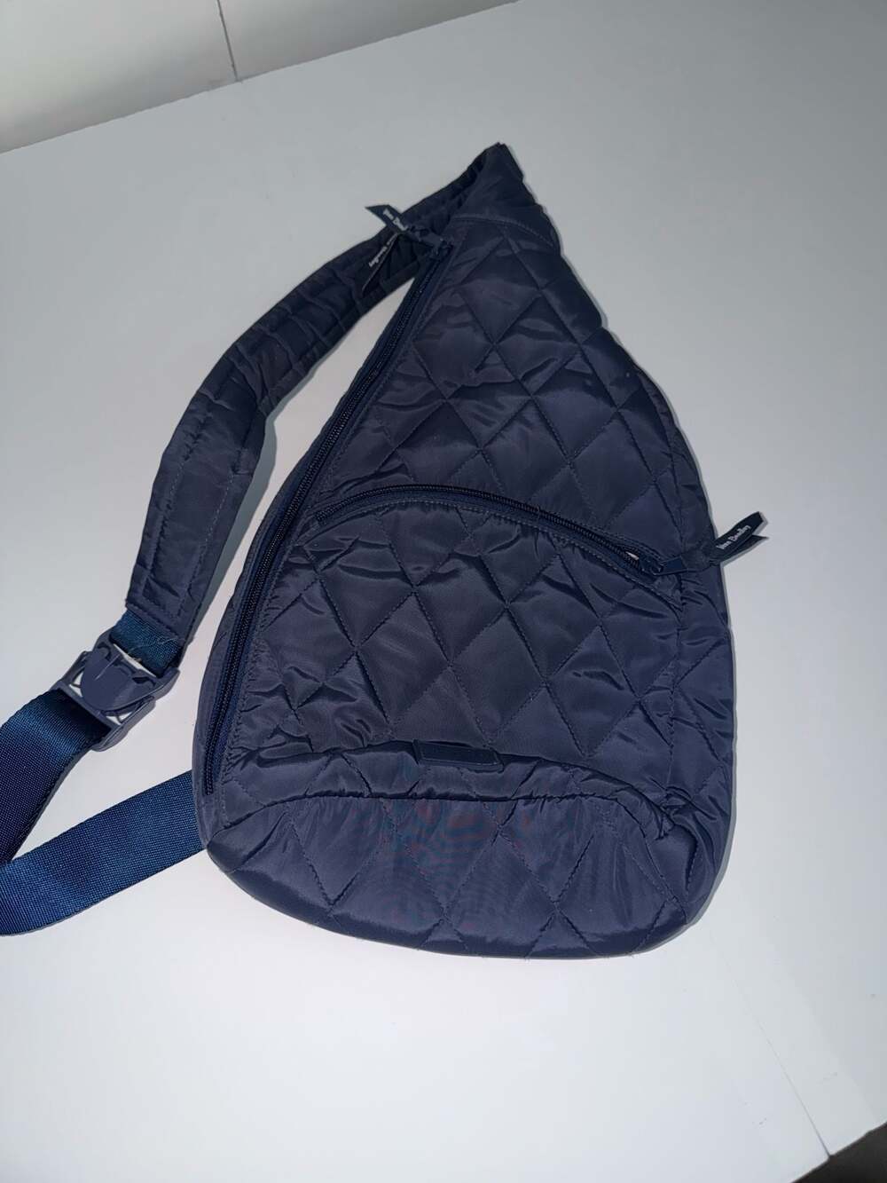 Vera Bradley Ultralight Essential Sling Backpack in Navy Blue Quilted Nylon